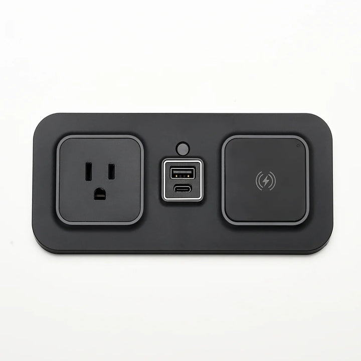 Brandstand BPEMD2P CubieMod Pro Recessed Flush Mount Wireless Charging Power Strip with Outlets and USB Ports 1-Year Warranty