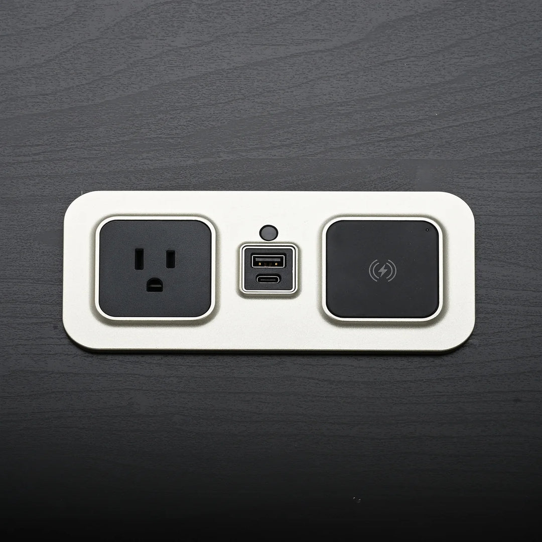 Brandstand BPEMD2P CubieMod Pro Recessed Flush Mount Wireless Charging Power Strip with Outlets and USB Ports 1-Year Warranty