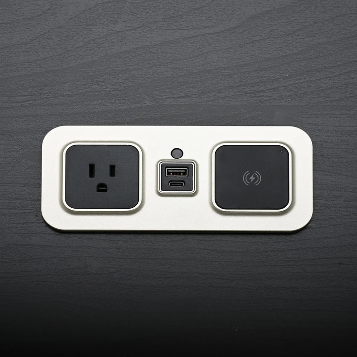 Brandstand BPEMD2P CubieMod Pro Recessed Flush Mount Wireless Charging Power Strip with Outlets and USB Ports 1-Year Warranty
