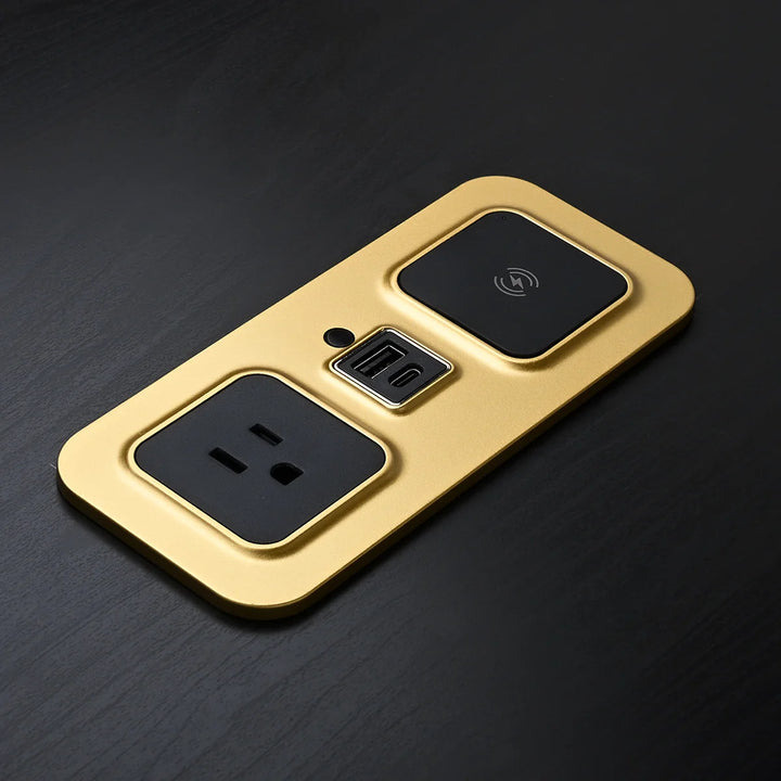 Brandstand BPEMD2P CubieMod Pro Recessed Flush Mount Wireless Charging Power Strip with Outlets and USB Ports 1-Year Warranty