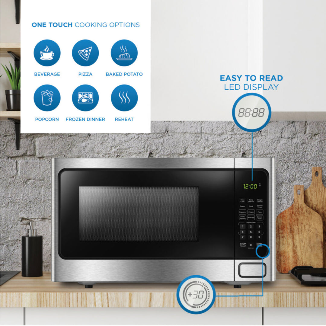 Danby DDMW1125BBS Designer 1.1 cu. ft. Countertop Microwave in Stainless Steel