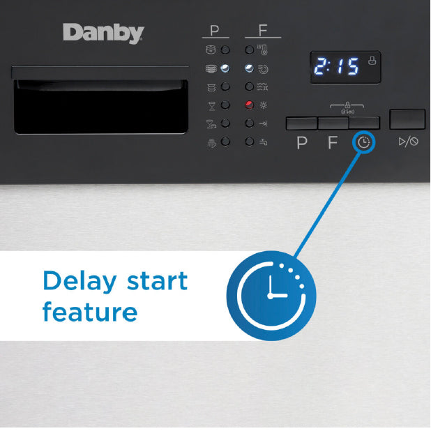 Danby DDW2404EBSS 24" Wide Built-in Dishwasher in Stainless Steel