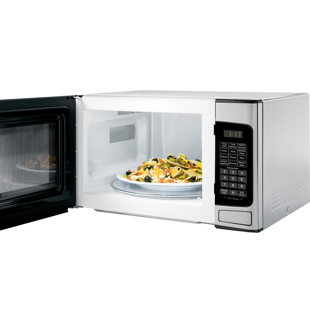 GE GCST11N1WSS 1.1 Cu. Ft. Capacity Countertop Microwave Oven in Stainless Steel with 1-Year Warranty in Stainless Steel