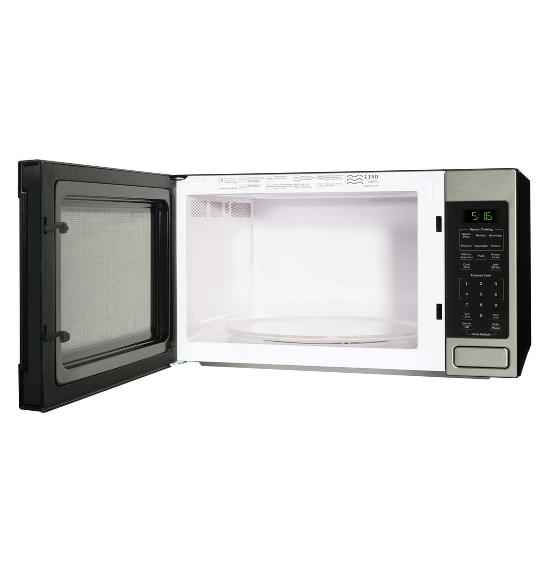GE GCST16S1WSS 1.6 Cu. Ft. Capacity Countertop Microwave Oven in Stainless Steel with 1-Year Warranty