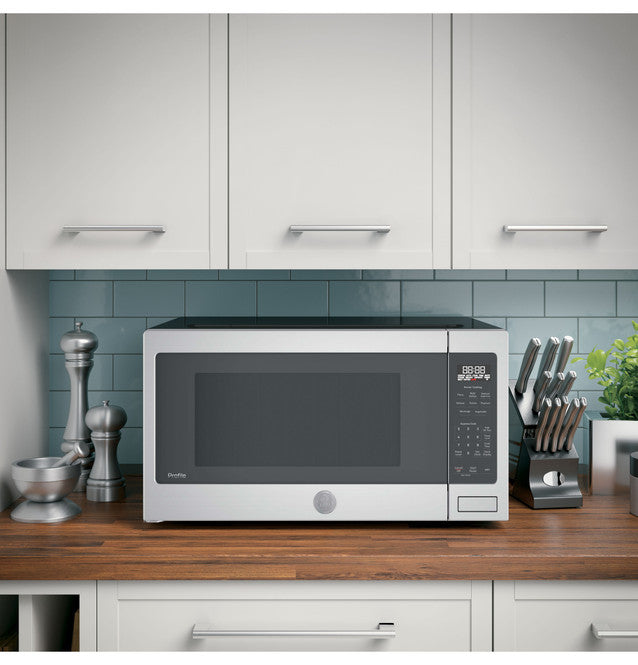 GE Profile PCST22U1WSS 2.2 Cu. Ft. Countertop Sensor Microwave Oven, ADA compliant, with 1-Year Warranty