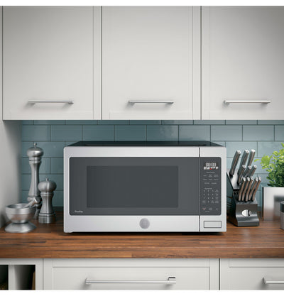 GE Profile PCST22U1WSS 2.2 Cu. Ft. Countertop Sensor Microwave Oven, ADA compliant, with 1-Year Warranty