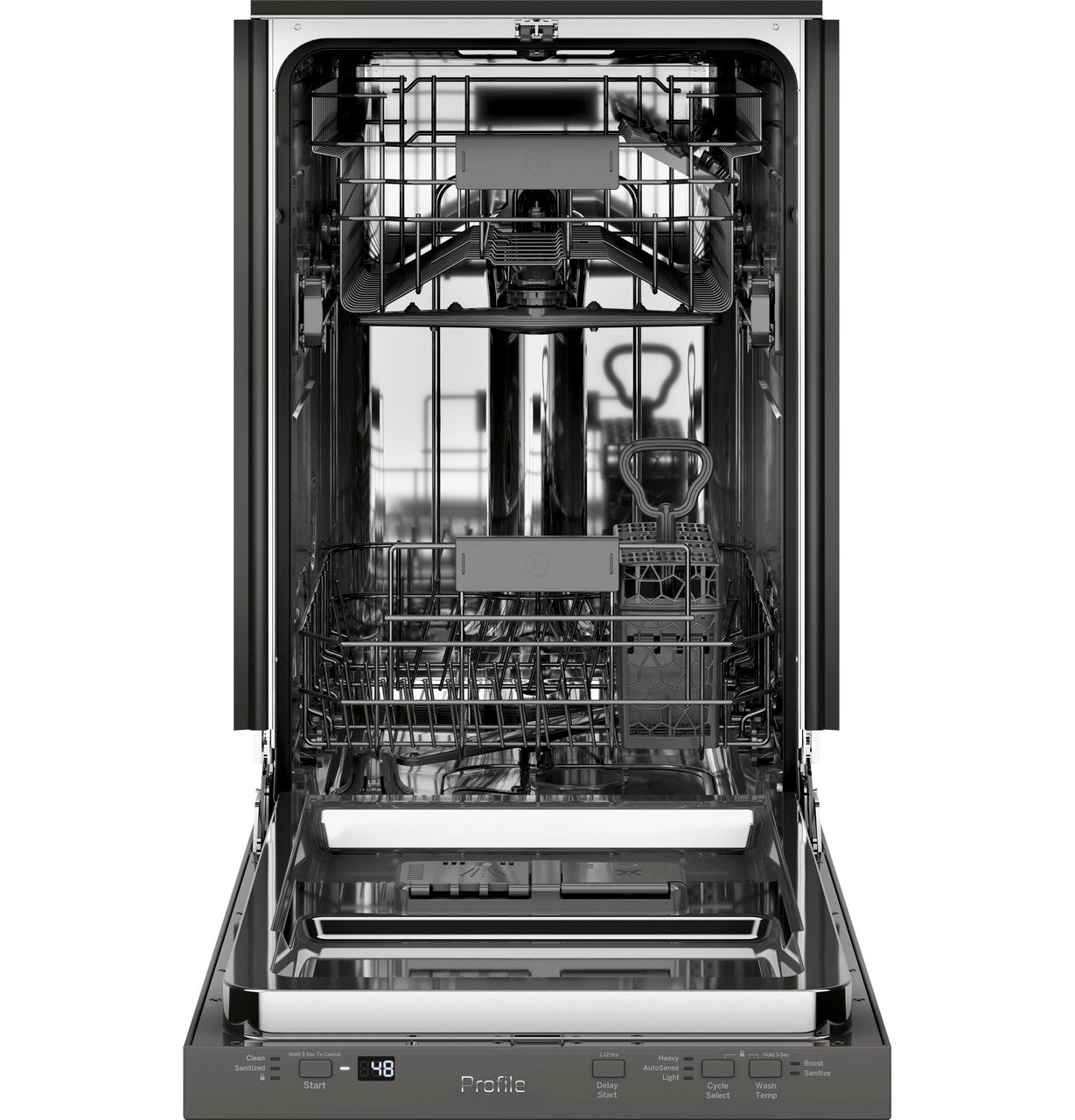 GE Appliances PDT145SGL/SSL 18" Built-In Dishwasher With 4 Wash Levels and Food disposer