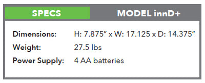 Innovative innD+ Hotel Safe H: 7.875” x W: 17.125” x D: 14.375" with 5 Year Warranty