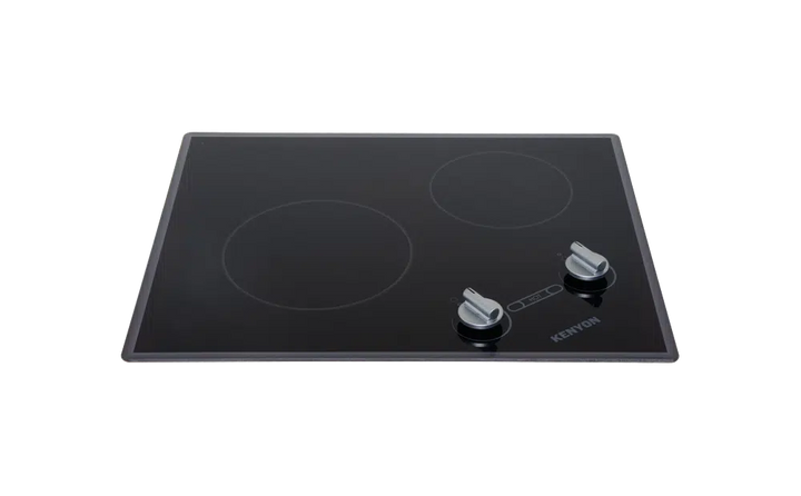 Kenyon B41706 Cooktop Glacier 2 Burner XL Cooktop Black Ceramic Glass 120V Compact 3 Year Warranty