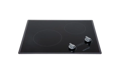 Kenyon B41706 Cooktop Glacier 2 Burner XL Cooktop Black Ceramic Glass 120V Compact 3 Year Warranty