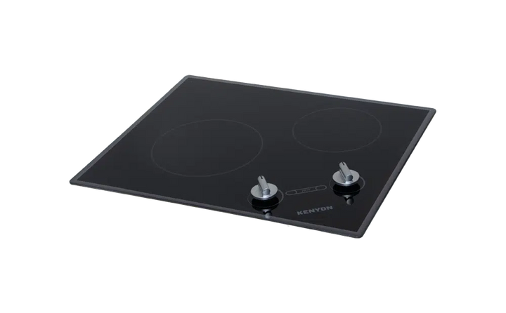 Kenyon B41706 Cooktop Glacier 2 Burner XL Cooktop Black Ceramic Glass 120V Compact 3 Year Warranty