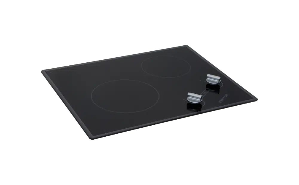 Kenyon B41706 Cooktop Glacier 2 Burner XL Cooktop Black Ceramic Glass 120V Compact 3 Year Warranty