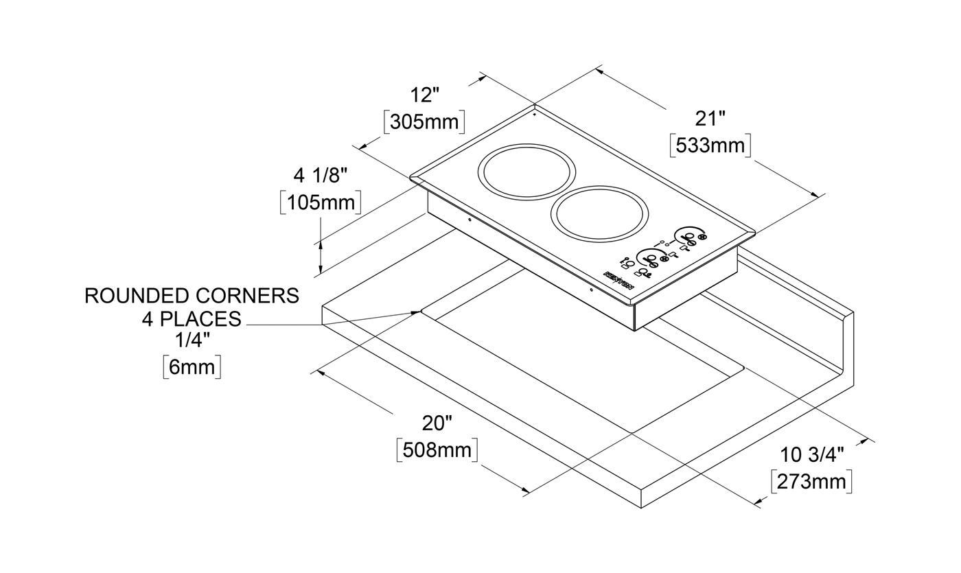 Kenyon Lite-Touch Q Cortez 2 Burner Compact Cooktop with safety features and 3 Year Warranty