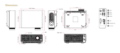 LG ProBeam BU53RG 5000 Lumen 4K UHD Laser Projector with Installation Flexibility