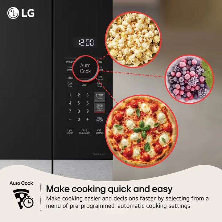 LG MVEM1621Y 1.6 cu. ft. Over-the-Range Microwave Oven with Auto Cook Settings