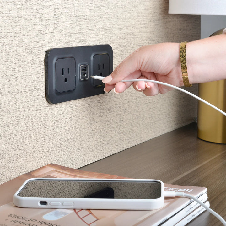 Brandstand BPEMD2 CubieMod Recessed Flush Mount Power Strip with Outlets and USB Ports 1-Year Warranty