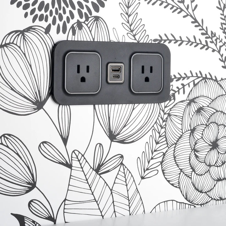 Brandstand BPEMD2 CubieMod Recessed Flush Mount Power Strip with Outlets and USB Ports 1-Year Warranty
