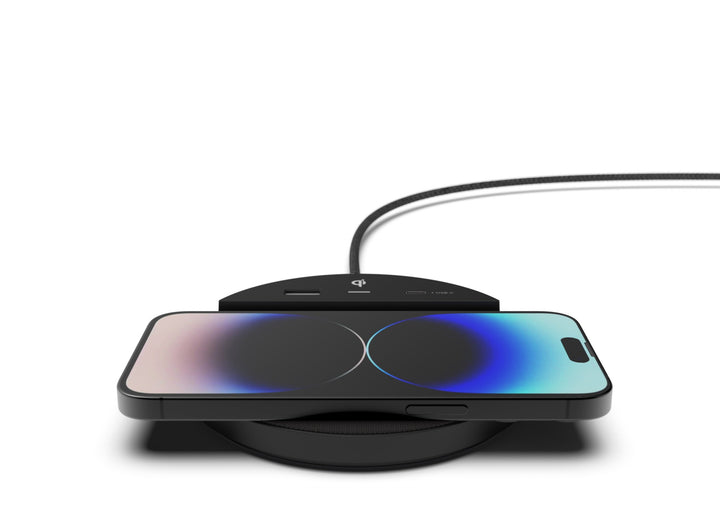 Nonstop NSC-BK Station C with 2 USB, Wireless Charging, Jetway Black, 1-Year Warranty