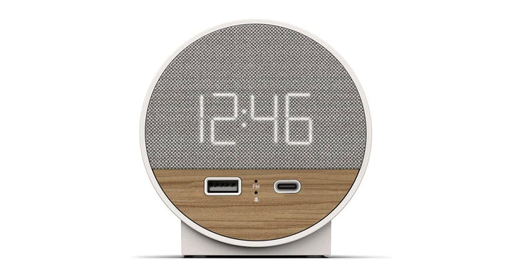 Nonstop NSO-WFL Station O Alarm Clock with 2 USB, Walnut Weave, 1-Year Warranty