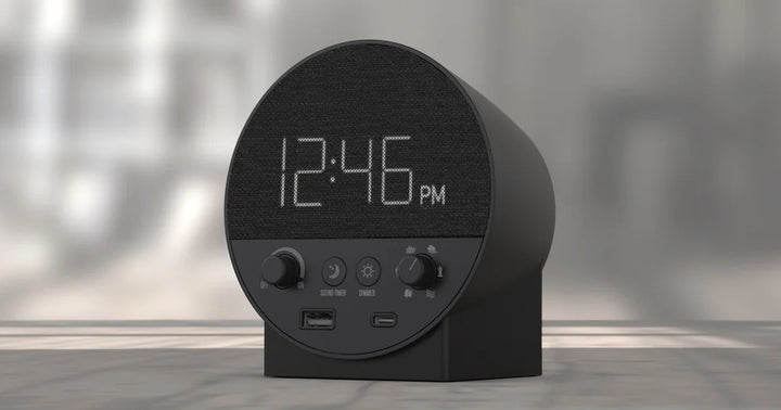 Nonstop Station R with 6 relaxation sounds and USB-C + USB-A charging, clock and gentlewake alarm