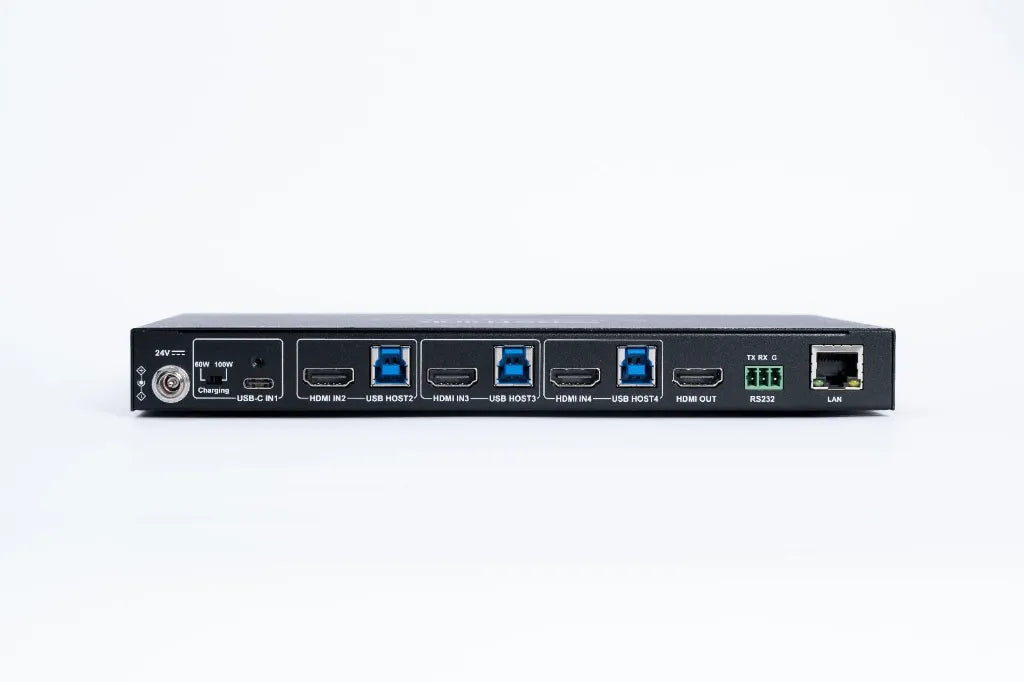 Rethink RAV-SW-4x1HU-VC with 3xHDMI and 1xUSB-C Conference Room Video 4k Smart Auto Switcher