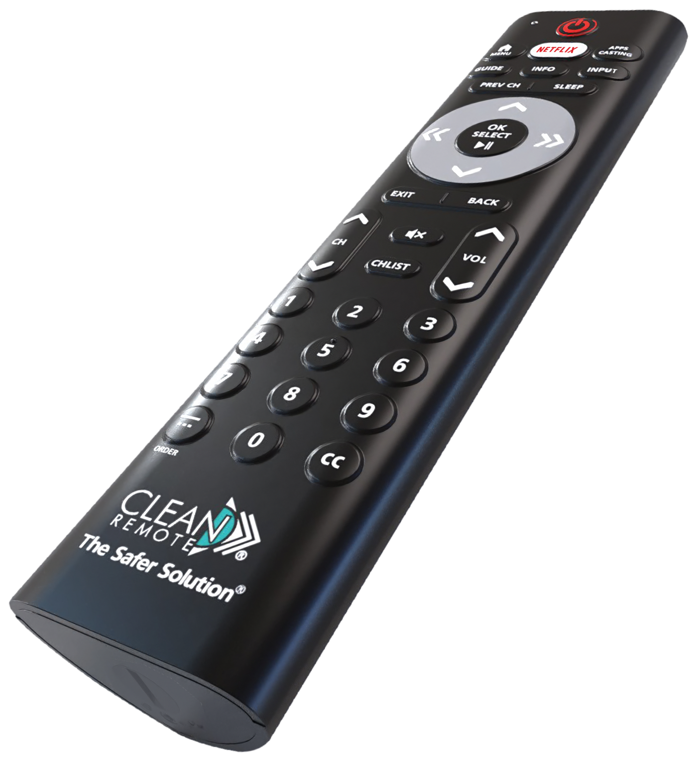 Clean Remote SCR10 Antimicrobial Streaming Compatible Replacement Remote for LG, Samsung, Philips and RCA Hospitality TVs