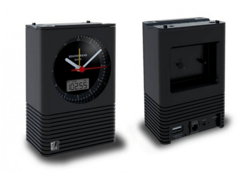 Teleadapt TA-14H-BK SoundRise Black Alarm Clock with 2 USB, Bluetooth, 1-Year Warranty