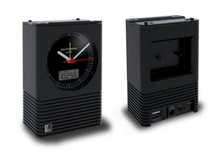 Teleadapt TA-14H-BK SoundRise Black Alarm Clock with 2 USB, Bluetooth, 1-Year Warranty