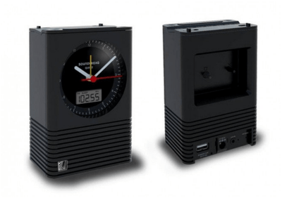 Teleadapt TA-14H-WT SoundRise White Alarm Clock with 2 USB, Bluetooth, 1-Year Warranty