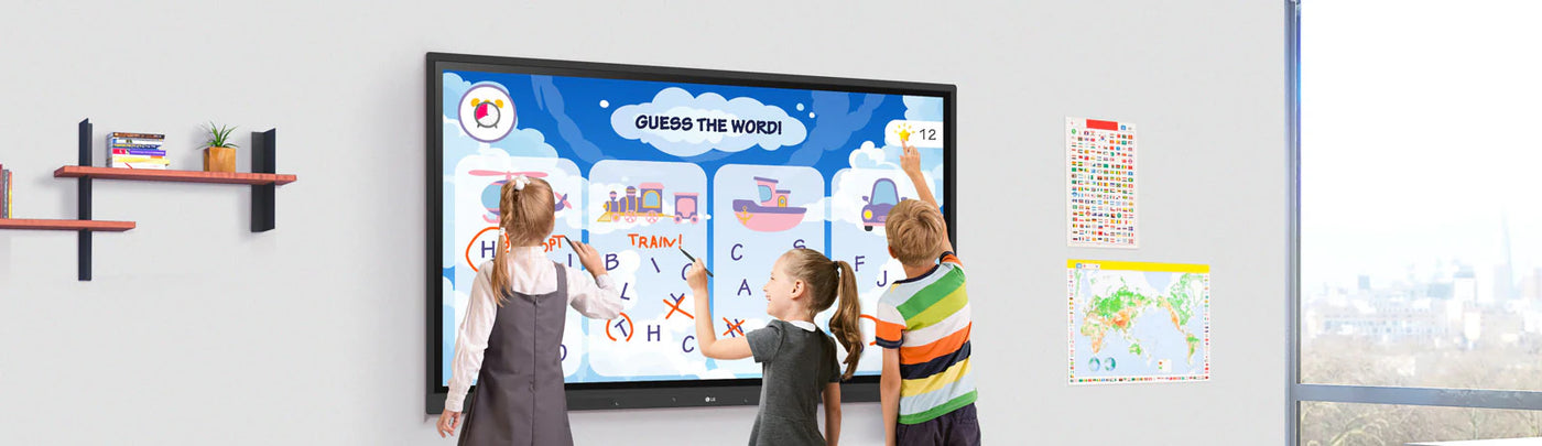 LG 75TR3DK-B 75" CreateBoard Digital Interactive Whiteboard with 350 nit Brightness, 16/7 Runtime and 3 Year Warranty