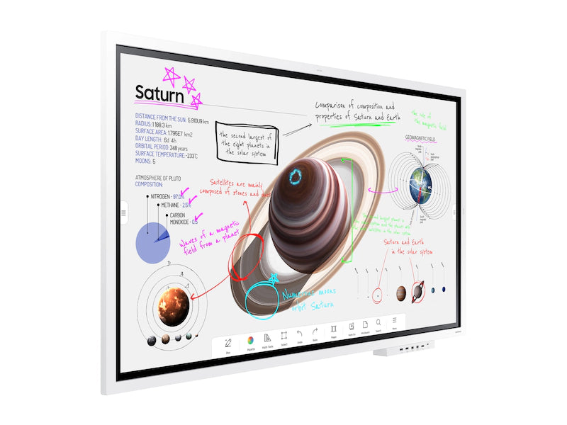 Samsung WM55B 55" Flip Pro Interactive Display Tilt Right View