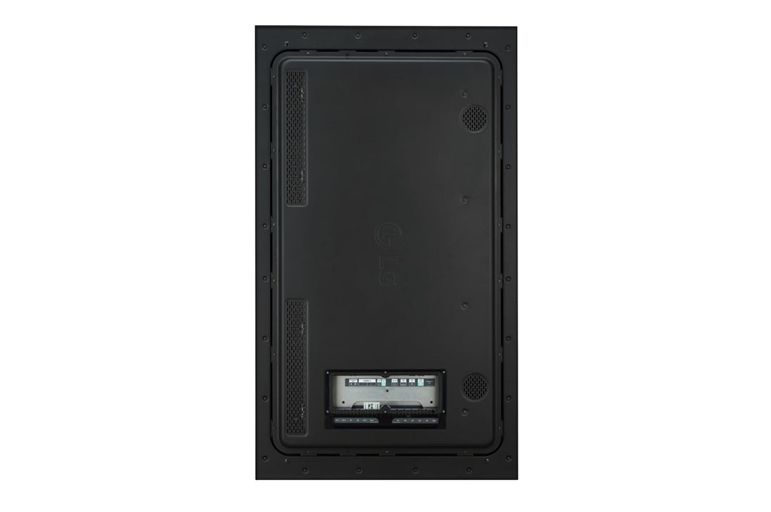 LG 49XE4F-M 49" High Brightness Outdoor Display Vertical Rear View Back of TV with Connectivity Ports