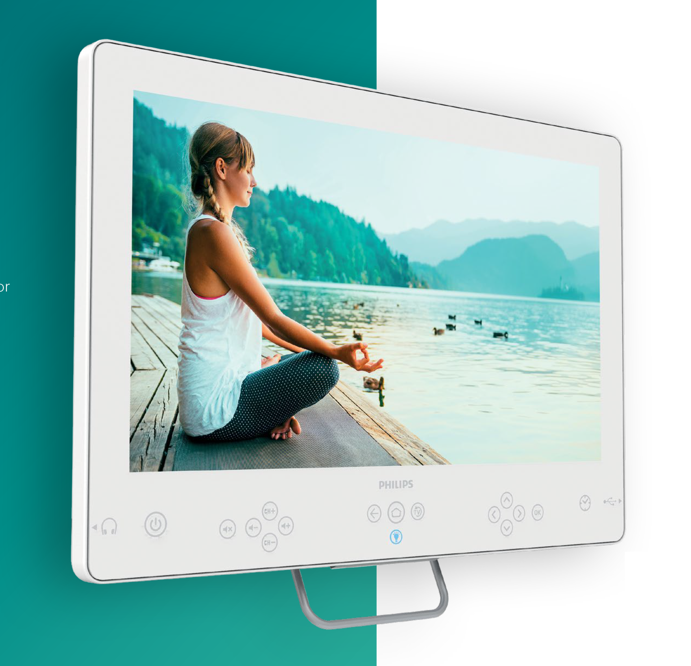 19'' Philips Bedside TV for Healthcare with antiMicrobial housing and built-in Chromecast