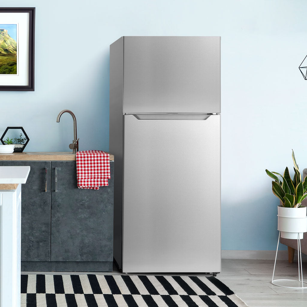 Danby DFF142E1SSDB 14.2 cu. ft. Apartment Size Fridge Top Mount in Stainless Steel