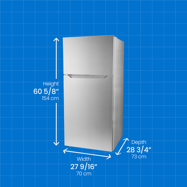 Danby DFF142E1SSDB 14.2 cu. ft. Apartment Size Fridge Top Mount in Stainless Steel