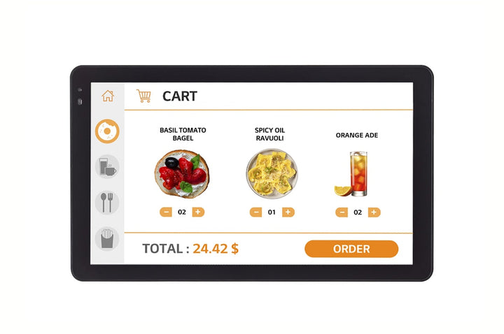 LG 22XF1TJ 22" FHD Outdoor Touch Open-frame Display Front View Display on with Content