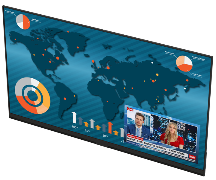 Planar UltraRes L Series 136" Full HD fine pixel pitch LED display.