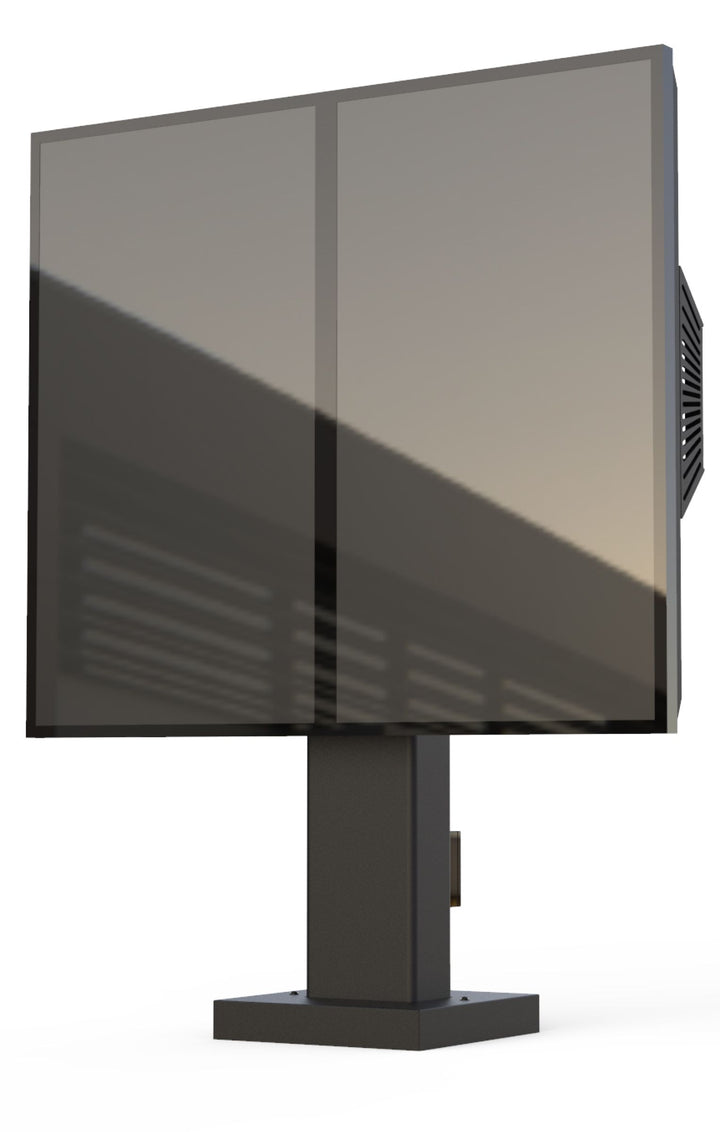 Crimson QSR255-SAM digital drive thru menu board mount for two Samsung 55” OHF displays