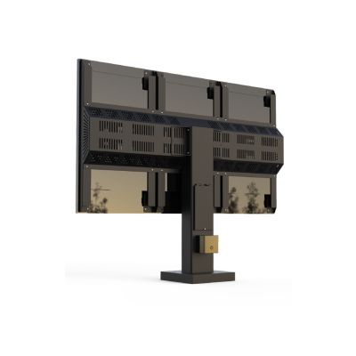 Crimson QSR355-SAM digital drive thru menu board mount for three Samsung 55” OHF displays