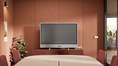 Logitech Rally Board 65 all-in-one collaboration device with a 65-inch touchscreen display and audio and video