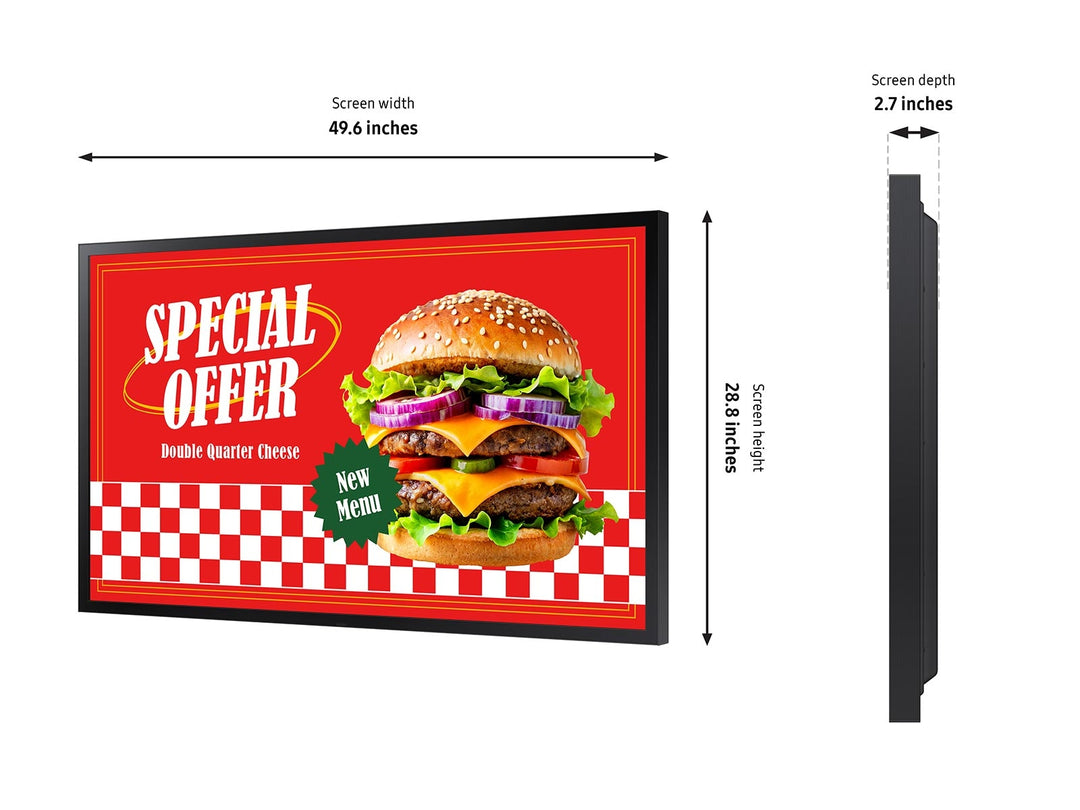 Samsung OH46DX-S 46" FHD High Brightness Outdoor Digital Signage Display, 3500 Nits, 24/7, 3 Year Warranty