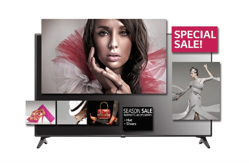 LG 43LV640S 43″ Smart TV Signage Offering TV Entertainment and Advertisements on One Screen