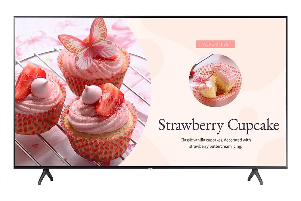 Samsung 65" BET-H Series Crystal UHD 4K Pro Display Front View