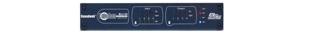 Harman BSS BLU-50 4 analog mic/line input, 4 analog output, networked signal processor w/ BLU link