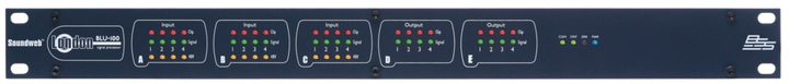 Harman BSS BLU-100 12 analog mic/line input, 8 analog output, networked signal processor w/ BLU link