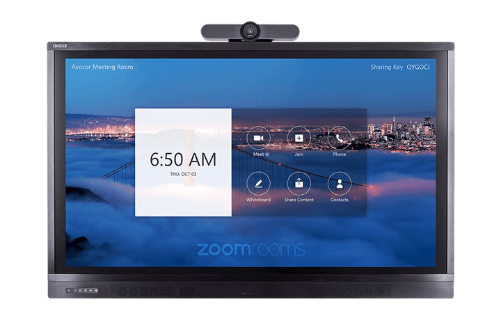 Avocor Display with Logitech Meetup Camera