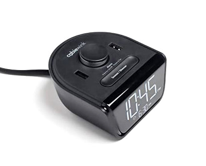 Brandstand BPECW CubieWink Alarm Clock with 2 USB, Battery Backup, 1-Year Warranty