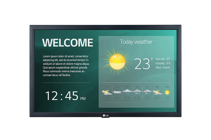LG 22SM3G-B 22" Pro IPS Digital Display Front View Content