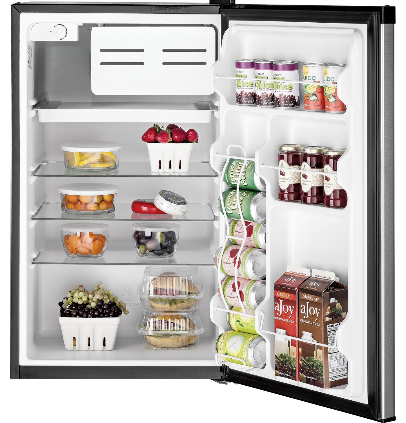 GE Appliances GME04GLKLB Compact Refrigerator with Freezer 4.4 Cu. Ft with 1-Year Warranty