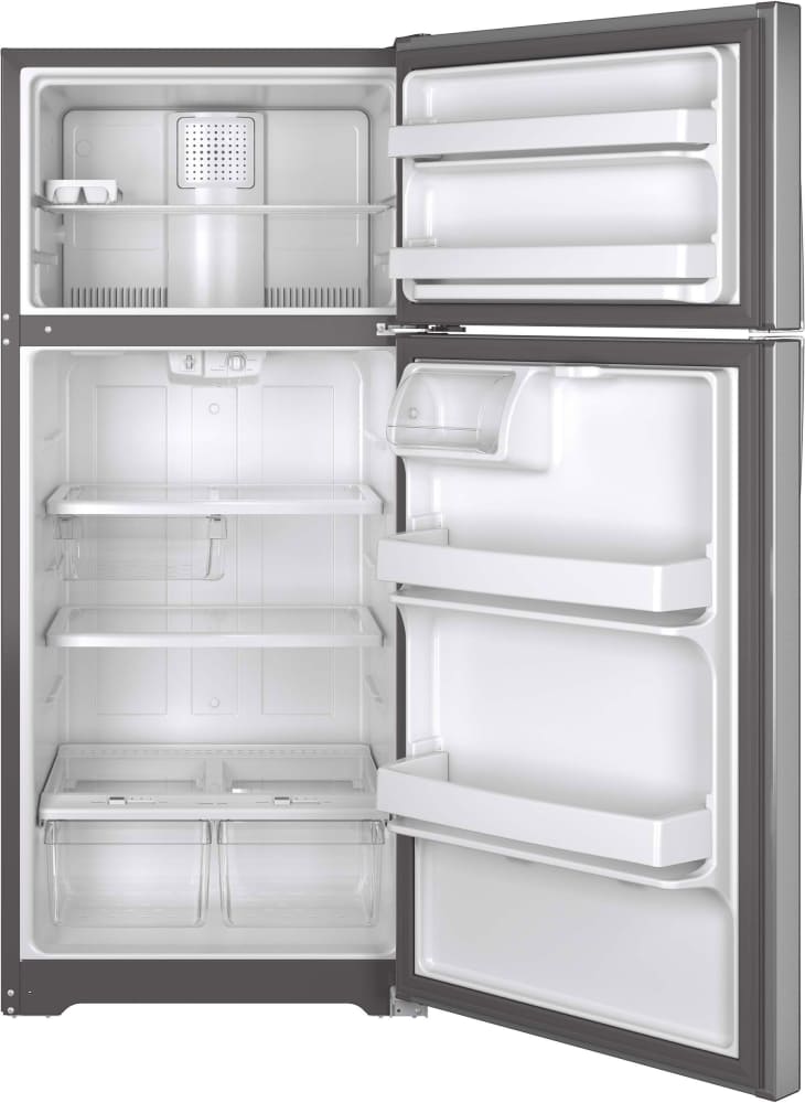 GE Appliances GTE17GSNRS Top-Freezer Refrigerator, 16.6 Cu. Ft. with 1